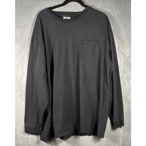 Duluth Trading‎ Co Mens Longtail Pocket T-Shirt Long Sleeve Black Cotton Sz 2XL